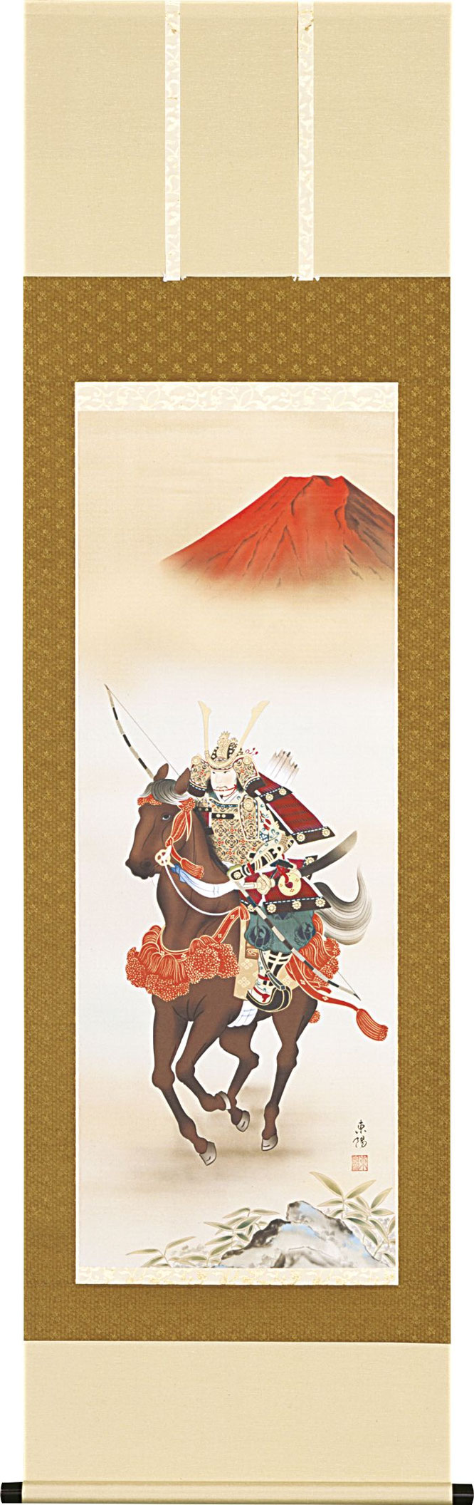 作者不詳/武者図/端午の節句/布袋屋掛軸HI-389