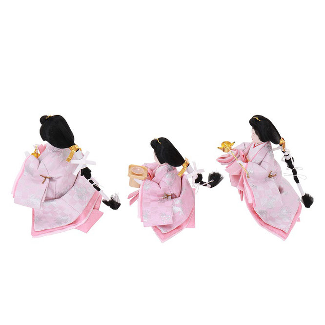 ひな人形 五人収納箱飾り（4L16-GT-630）三人官女