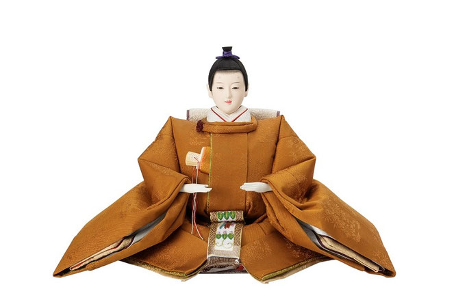 優香作「親王飾り」黄櫨染御袍 京十一 - 伽楠（かなん）