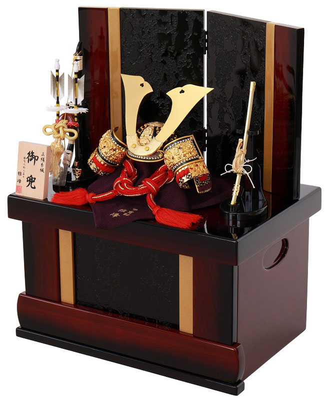 雅峰作 兜8号収納箱飾り（6L22-GT-718）横