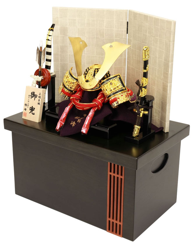 雅峰作 兜8号収納箱飾り（6M22-GT-718）横