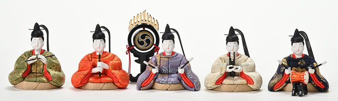 真多呂作ひな人形 段飾り 本金 皇紀雛15人飾り（1322）五楽人