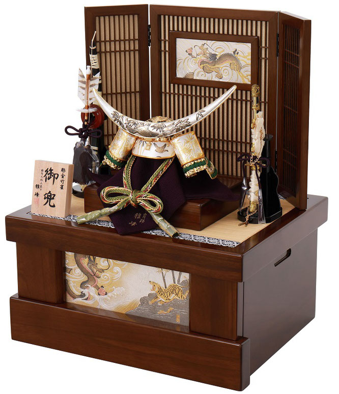 雅峰作 兜10号収納箱飾り（6L22-GT-719）横