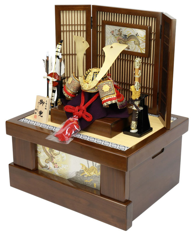雅峰作 兜10号収納箱飾り（6M22-GT-719）横