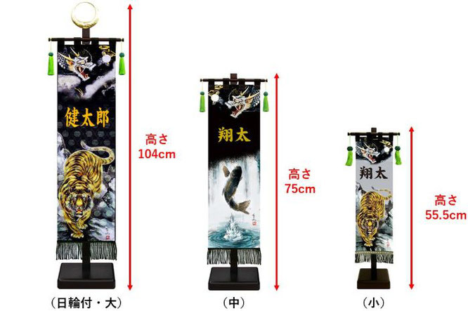室内幟旗飾りのサイズ