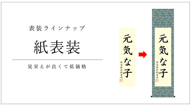 掛軸表装　紙表装