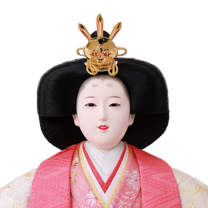 ひな人形 五人収納箱飾り（4L16-GT-623）女雛（顔）