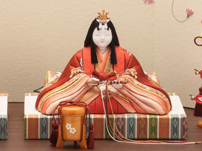 真多呂作ひな人形 親王飾り 正絹 光徳雛セット（オリジナル）女雛
