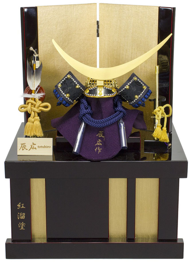 辰広作 兜1/6収納箱飾り（6L22-GT-703）