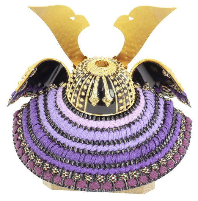 雅峰作 兜5号収納箱飾り（6L22-AA-739）兜単品（背面）