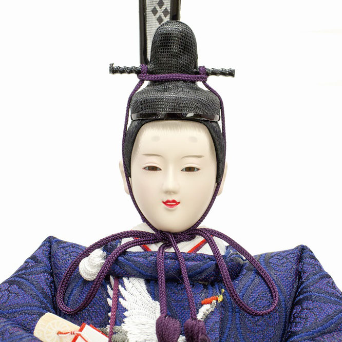 優香作ひな人形 立雛飾り（4L13-AA-311）男雛（顔）