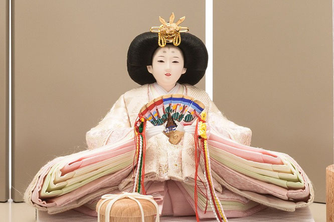 平安道翠 ひな人形 親王飾り 正絹 柳　女雛