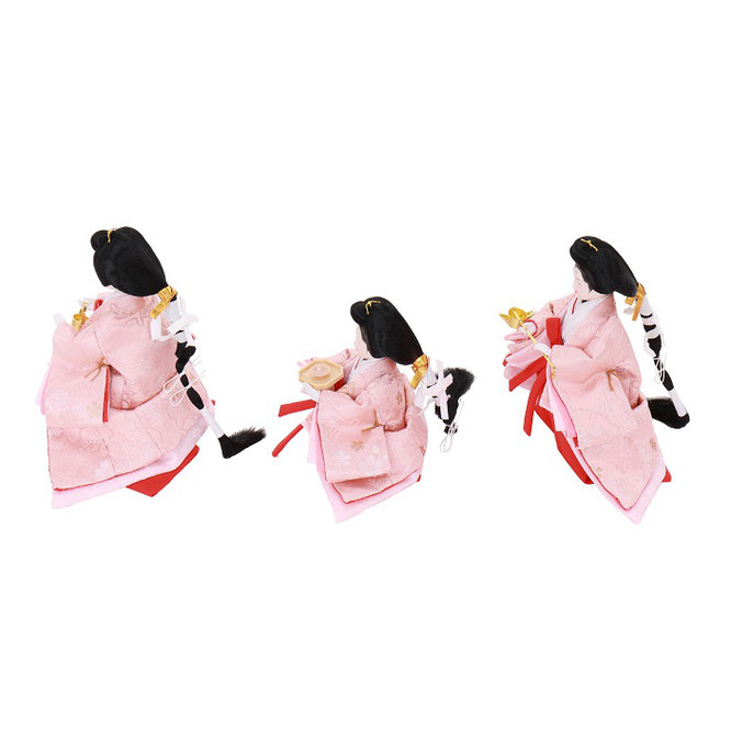 ひな人形 五人収納箱飾り（4L16-GT-601）三人官女