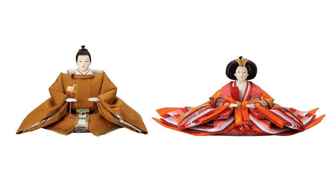 優香作「親王飾り」黄櫨染御袍 - 伽楠（かなん）