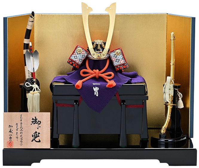 ●新品●早い者勝ち●訳あり品●フルセット　長鍬正絹糸威兜飾り　25万円高級品 兜飾り 銀白矧ぎ合わせ鉢 桜金具正絹糸縅 8号兜 三日月台 | 商品
