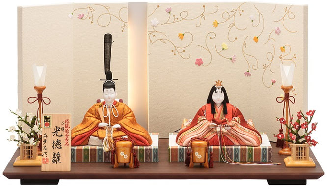 真多呂雛人形 真多呂人形「春桜立雛セット」 - 伽楠（かなん）