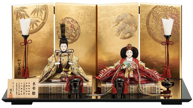 優香作 ひな人形 親王飾り 趣楽 花丸セット