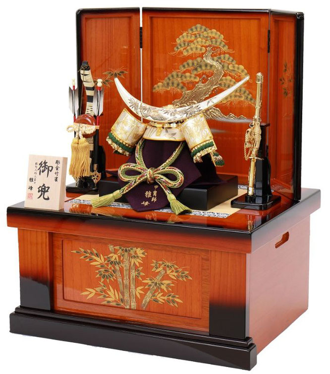 雅峰作 兜10号収納箱飾り（6L22-HH-716）横