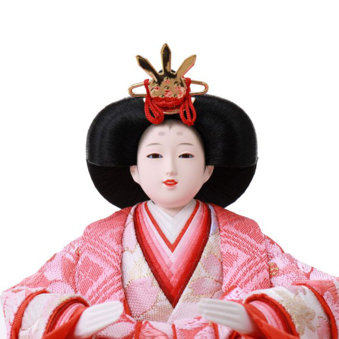 ひな人形 五人収納箱飾り（4L16-GT-601）女雛（顔）