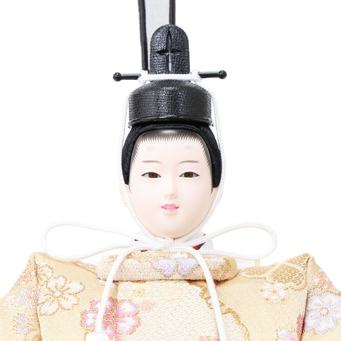 ひな人形 親王収納箱飾り（4M12-GT-201）男雛（顔）