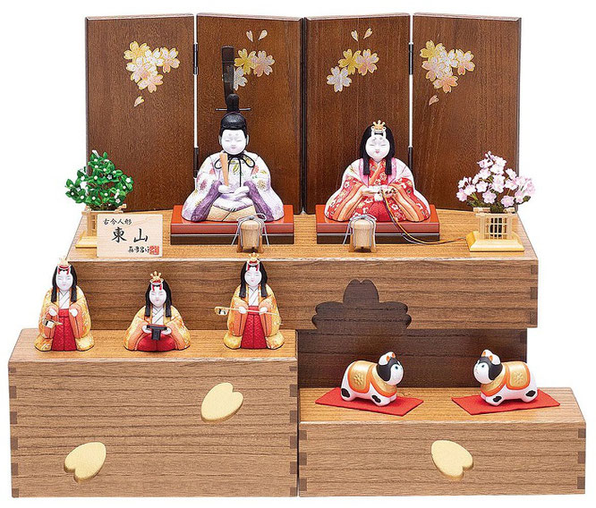 真多呂人形　東山雛５人飾り　品番：1379