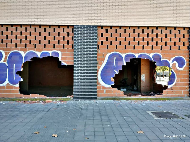 No entiendo, cómo es posible, que los vecinos no eviten que se metan en estos bajos con el ruido que tiene que hacer al romper la pared a golpes.