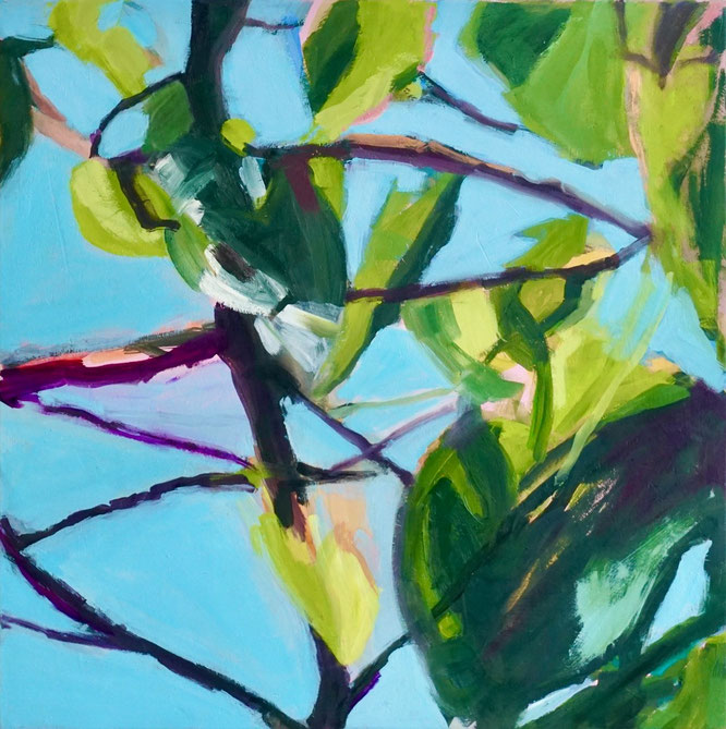  Gegenlicht 2 2024 50x50 cm  Öl / Leinwand  - Herta Müller