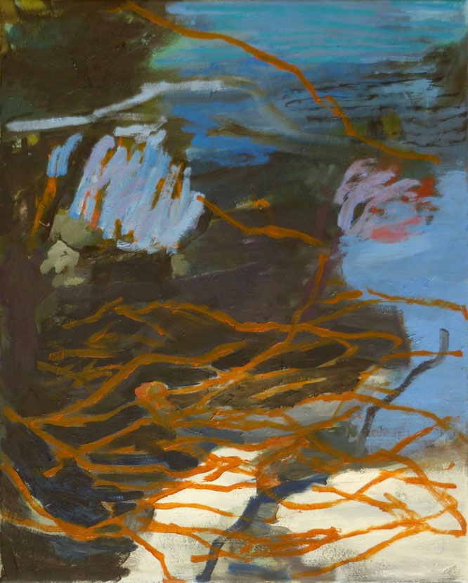 verwoben 2017 50 x 40 cm Öl / Leinwand