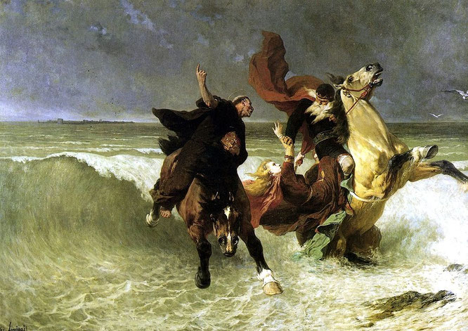 La Fuite de Roi Gradlon, Evariste Vital Luminais, Musée des beaux-arts in Quimper