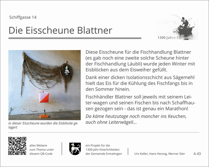 diese Eisscheune an der Schiffgasse gehörte zur Fischhandlung Blattner