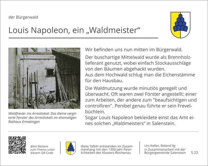 auch Louis Napoleon war in Salenstein einmal ein solcher "Waldmeister"