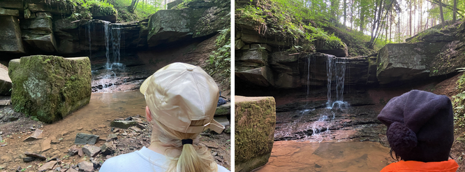 Trettstein Wasserfall Ausflug Wandern im Spessart Waterfall 