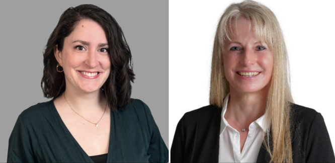 Damaris Bach (EVP, links) und Evelyn Wilda (FDP). Bilder: zvg