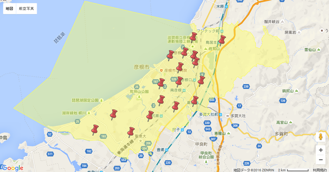 彦根市 公立小学校情報マップ