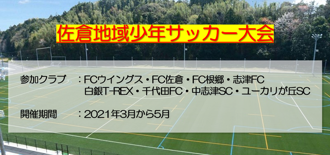 佐倉市少年サッカー大会　佐倉市長杯　中志津　FCウイングス　FC根郷　FC佐倉　志津FC　ユーカリが丘SC　白銀T-Rex　千代田FC