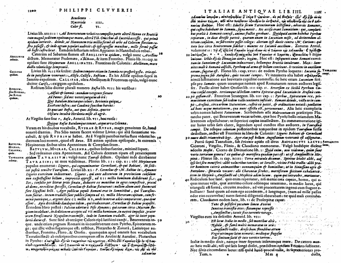 F. Cluverio, Italiae Antiquae, lib. IV