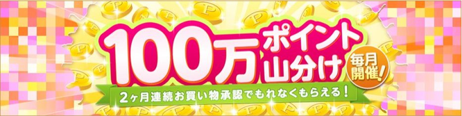 ランキング10位ECナビおすすめ特典毎月開催100万ポイント山分けキャンペーン