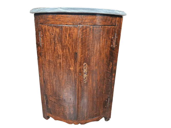 ANGOLIERA IN NOCE PIANO MARMO LUIGI XV ORIGINALE EPOCA XVIII SECOLO FRANCIA RESTAURATA