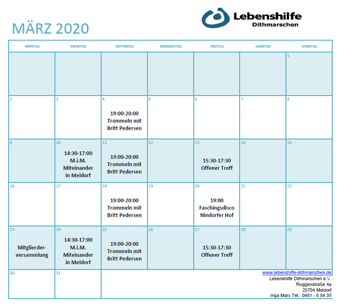 Kalender - lebenshilfe-dithmarschens Webseite!