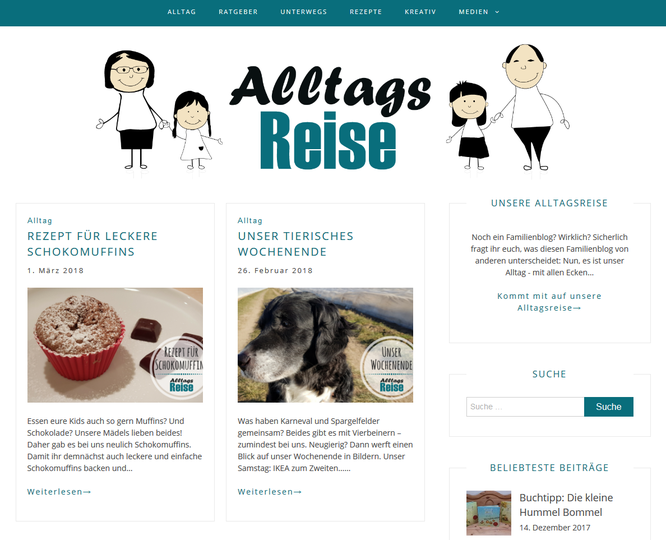 Das zukünftige Blogdesign von Alltagsreise