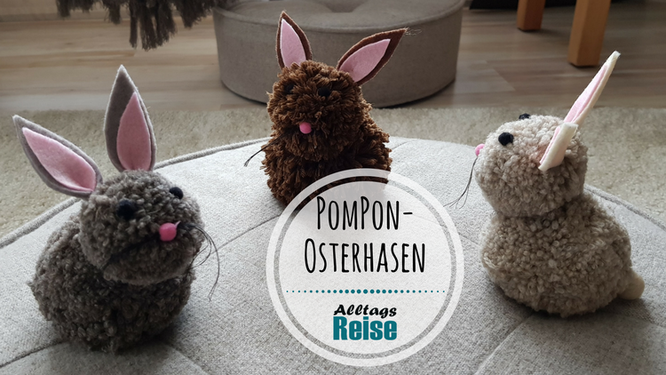 Unsere Osterhasen aus Pompons