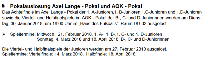 Auszug Amtl. Mitteilung Nr. 26 vom 11.01.2018