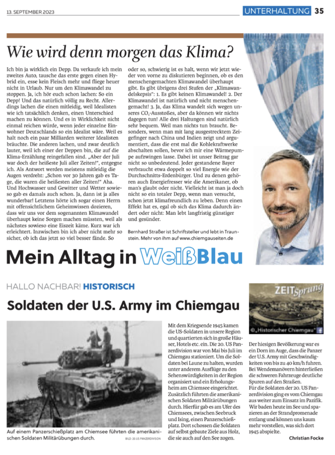 Gesunder Menschenverstand Alltag in Weißblau