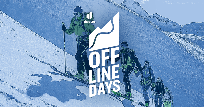 deuter off-line days: Rucksackhersteller deuter, mit den Partnern White Risk und Protect Our Winters (POW)