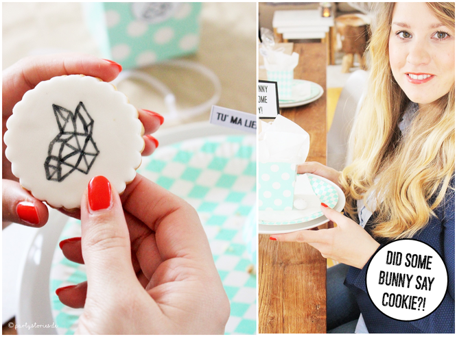 Bild: Ideen für DIY Osterdeko, individuelle Osterkekse von Cook and Cookies, Freebie zum nachmachen inklusive, gefunden auf Partystories.de