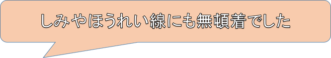 しみやほうれい線にも無頓着でした