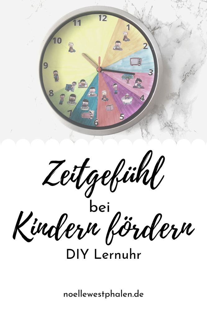 Uhr Material Schere Zeiger Lineal basteln DIY Lernuhr Selbermachen selber machen Zahlen