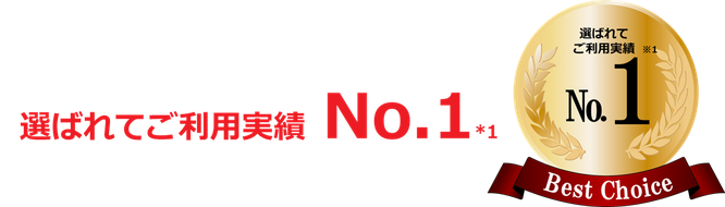 選ばれてご利用実績No.1