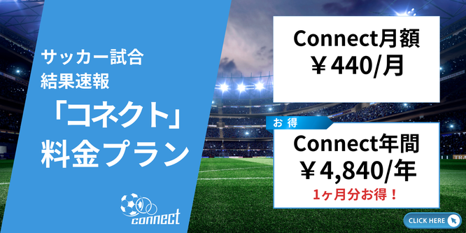 北海道　札幌市　サッカー試合結果速報サイトコネクト　料金プラン