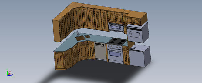 Kitchen Designed using solidworks